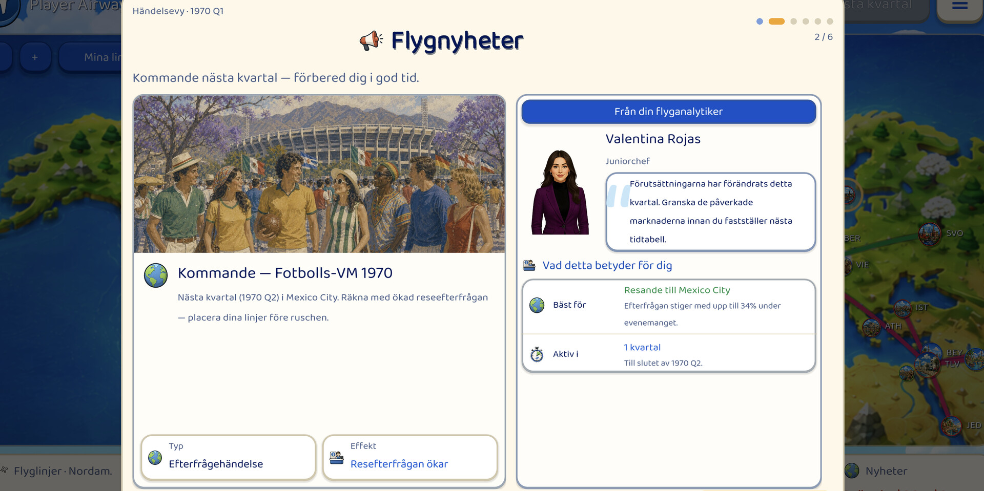 Aviator: Airline Empire News Bulletin in Svenska / Swedish
